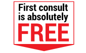 Your first consult is absolutely free
